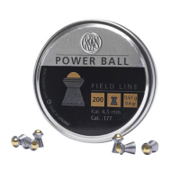 RWS/Umarex 2317414 Power Ball  .177 Pellet Steel/Lead Domed Pellet 200 Per Tin