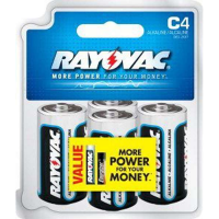 RAY-O-VAC ALKALINE BATTERY C 4PK