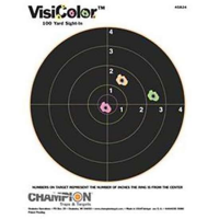 Champion Targets 45824 VisiColor  Bullseye Hanging Paper Target 8.50 x 11 10 Per Pack