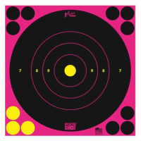 Pro-Shot 8B-PINK-6PK SplatterShot  Self-Adhesive Paper 8 Bullseye Pink Target Paper w/Black Target 6 Per Pack