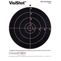 Champion Targets 45802 VisiShot Interactive Paper 8.50 x 11 Bullseye White Target Paper w/Black Target & Orange Accents 10 Per Pack