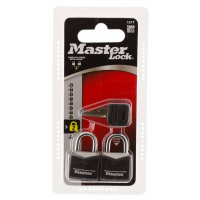 Master Lock 121T Padlock Keyed Black 2 Per Pack