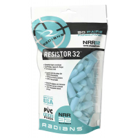 50 PAIR AQUA EARPLUGS IN RESEALABLE BAG