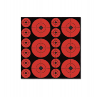 Birchwood Casey 33902 Target Spots  Self-Adhesive Paper 2 Bullseye Black Target Paper w/Orange Target 10 Per Pack