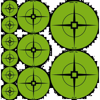 Birchwood Casey 33938 Target Spots  Self-Adhesive Paper Crosshair Black Target Paper w/Green Target 60-1/30-2/20-3