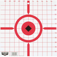 Birchwood Casey 37210 Rigid Sight-In 12 Crosshair Hanging Tagboard Target White Target Board w/Orange & Black Target 10 Per Pack