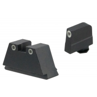 AmeriGlo GL349 Tall Suppressor Height Sight Fits Glock (Except 42) Tritium Green Tritium w/White Outline Front Tritium Green Tritium w/White Outline Rear Black