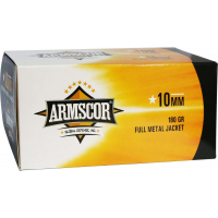 ARMSCOR 10MM 180GR FMJ Centerfire Pistol Ammunition 100rd BOX