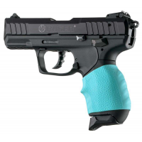 Hogue 18004 HandAll Jr. Grip Sleeve Most 22, 25, 38 Pistols Textured Aqua Blue Rubber