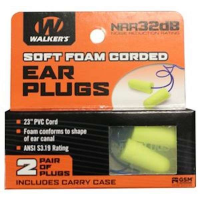 Walkers GWPEPCORDYL Corded Foam Ear Plugs 32 dB Yellow Ear Buds w/Blue Cord 2 Pair