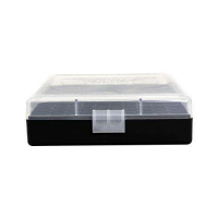 Berrys 87412 001 Ammo Box 9mm Luger,380 ACP 100rd Clear Lid w/Black Bottom