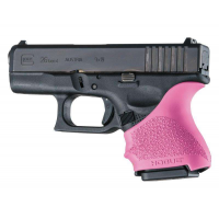 Hogue 18607 HandAll Beavertail Grip Sleeve Fits Glock 26/27 Textured Rubber Pink