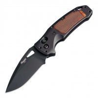 Hogue Sig K320 Classic AXG 3.5 ABLE Drop Point Blk Heritage Walnut