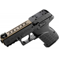 Kel-Tec P17BBLKORTANS P17  Sports South Exclusive 22 LR 16+1 3.80 Black Threaded Barrel, Exclusive Tan Optic Ready/Serrated Slide, Black Polymer Frame w/Picatinny Rail, Black Polymer Grip