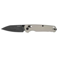 Kershaw 6105BLK Bel Air  3 Folding Reverse Tanto Plain Blackwash CPM MagnaCut Steel Blade, Black Aluminum Handle