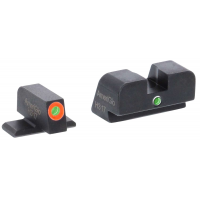 AMERIGLO NIGHT SIGHT SET MOST SIG GREEN TRITRIUM ORANGE OUTLINE FRONT GREEN SINGLE DOT REAR