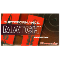 Hornady 80963 Superformance Match 308 Win 168 gr Extremely Low Drag-Match 20 Bx/ 10 Cs