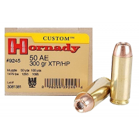 Hornady Pistol .50 Action Express, XTP HP, 300 Grain, 20 Rounds.