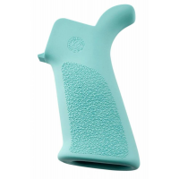 AR-15/M-16 Rubber Grip Beavertail with No Finger Grooves Aqua