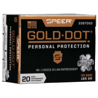 Speer Ammo 23970GD Gold Dot Personal Protection 40 S&W 165 gr Hollow Point (HP) 20 Bx/ 10 Cs