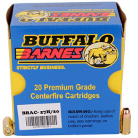 Buffalo Bore Ammunition 27H/20 Buffalo-Barnes Lead-Free 380 ACP +P 80 gr Barnes TAC-XP Lead Free 20 Bx/ 12 Cs