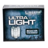 Liberty Ammunition LAUL9052 Ultra-Light  9mm Luger +P 50 gr Copper Hollow Point 20 Bx/ 10 Cs