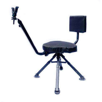 BenchMaster BMGBSC2 Ground Hunting Shooting Chair 4 Leg Rotating Steel Black