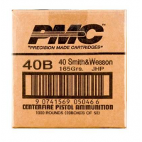 PMC Bronze .40 S&W Handgun Ammo - 165 Grain | JHP | 1000rd Case