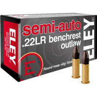 ELEY OUTLAW 22LR 40GR. SEMI AUTO BENCHREST 50 PACK