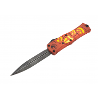 Microtech 1702M-1 HWJLS Hera II Mini D/E Signature Series Jack-O'-Lantern Standard