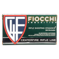 Fiocchi 308D Field Dynamics  308 Win 165 gr Pointed Soft Point (PSP) 20 Bx/ 10 Cs