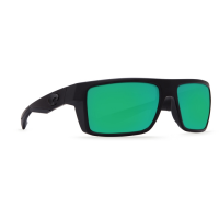 Costa Del Mar Motu Polarized Sunglasses - Blackout Frame with Green Mirror 580P Lenses