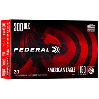 Federal AE300BLK1 American Eagle  300 Blackout 150 gr Full Metal Jacket Boat Tail (FMJBT) 20 Bx/ 25 Cs