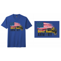 The District Tri-Blend BattleHawk Armory T-Shirt - Blue USA FLAG - 3XL