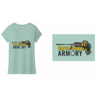 The District Tri-Blend BattleHawk Armory V Neck T-Shirt - Teal - Large