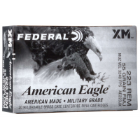 Federal AE223JX American Eagle 223 Rem 55 gr Full Metal Jacket Boat Tail (FMJBT) 20 Bx/ 25 Cs