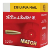 Sellier & Bellot SB338LMA Rifle  338 Lapua Mag 250 gr Hollow Point Boat Tail (HPBT) 10 Bx/ 10 Cs