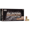 CCI 5220 Blazer Brass 40 S&W 180 gr Full Metal Jacket (FMJ) 50 Bx/ 20 Cs