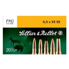 Sellier & Bellot SB6555C Rifle  6.5x55 Swedish 140 gr Full Metal Jacket (FMJ) 20 Bx/ 20 Cs