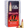 Hornady Mach 2 .17HM2, 17gr V-Max, 50rd Box