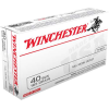 Winchester USA.40 S&W 165 Grain FMJ Brass Case Centerfire Pistol Ammo 50 Rounds Box USA40SW. Specifications for Winchester USA HANDGUN.40 S&W 165 grain Full Metal Jacket Brass Cased Centerfire Pistol Ammunition: Manufacturer: Winchester Cartridge.
