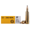 Sellier & Bellot SB22250B Rifle  22-250 Rem 55 gr Soft Point (SP) 20 Bx/ 25 Cs
