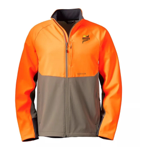 Men's Orvis Pheasants Forever Pro Upland Softshell Jacket Large Blaze/Ceder