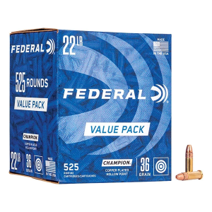 Federal Champion Training Hollow Point 525 Round Value Pack Rimfire Ammunition