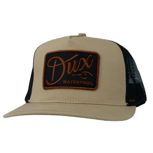 Men's DUX Waterfowl Company Flat Bill Patch Hunting Adjustable Hat One Size Khaki