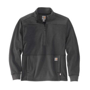 Men's Carhartt Relaxed Fit Mock Neck Fleece 1/4 Zip Pullover Large Tall Shadow