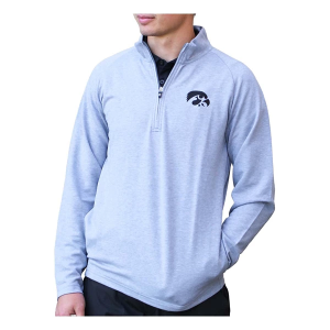 Iowa Hawkeyes TravisMathew Upgrade 1/4 Zip 2XLarge Heather Grey