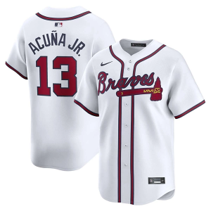 Atlanta Braves Ronald Acuna Jr #13 Nike Limited Jersey Large White