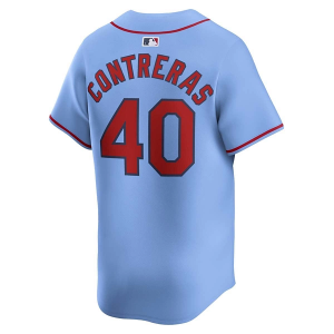St. Louis Cardinals Willson Contreras #40 Nike Limited Jersey Large Cobalt