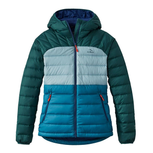 Women's L.L.Bean Bean's Colorblock Puffer Jacket Small Mallard Pine